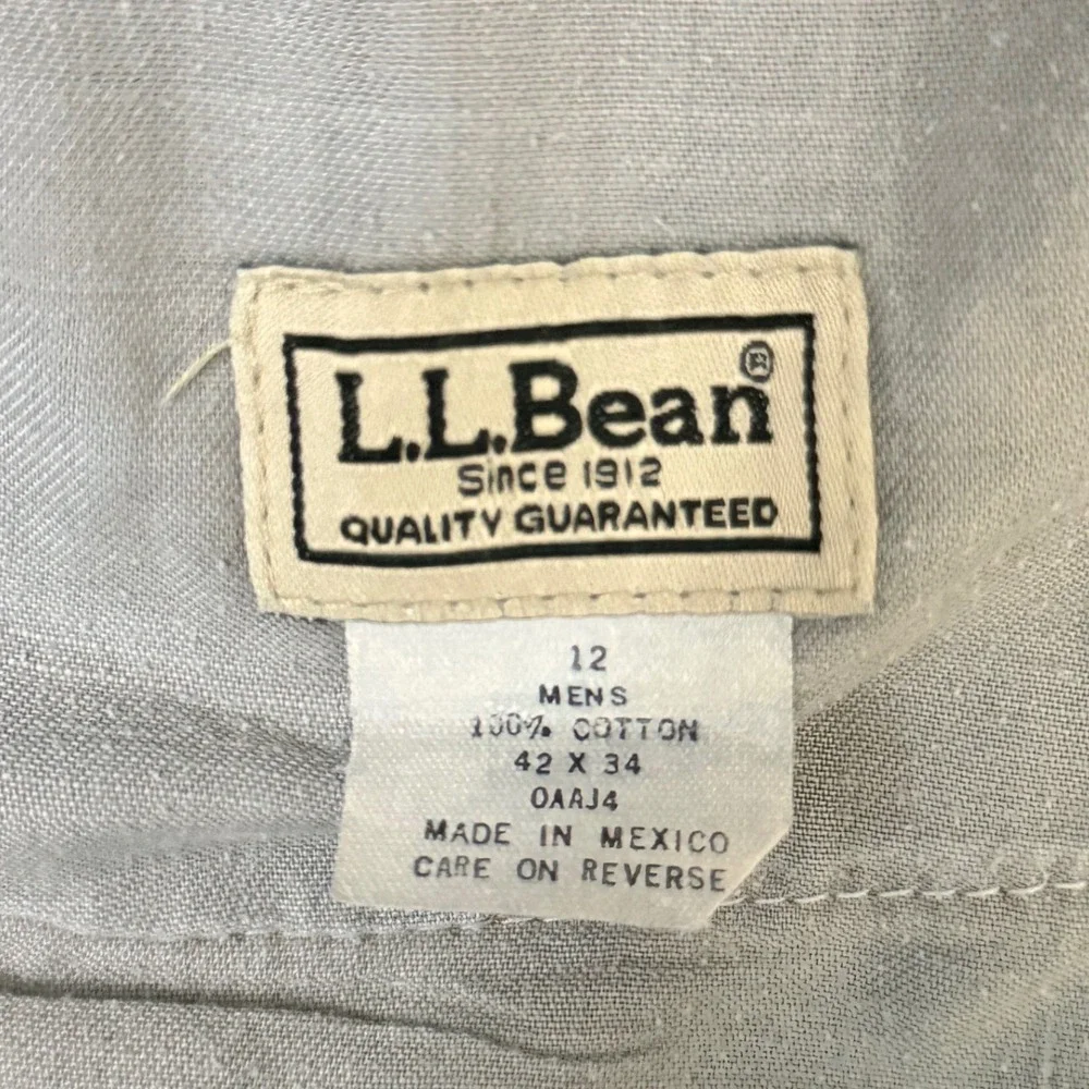 LL Bean Mens 42x34 Straight Leg Jeans Medium Wash Denim 100% Cotton OAAJ4